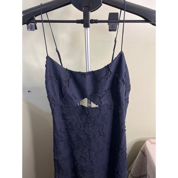 Banana Republic floral jacquard cutout midi dress in navy blue,size 18,MSRP $160 - Picture 15 of 16